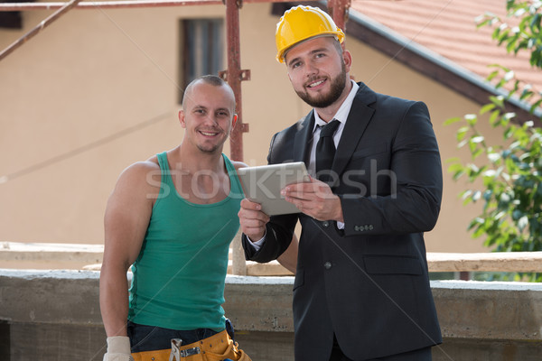 Portrait constructeur affaires travail construction groupe [[stock_photo]] © Jasminko