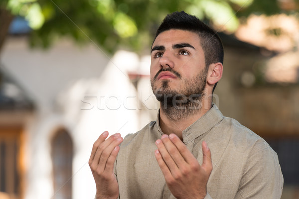 Stock fotó: Muszlim · férfi · imádkozik · mecset · fiatal · készít
