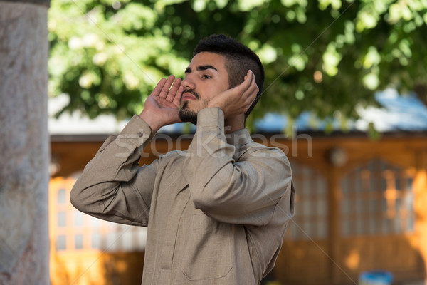 Muslim Praying In Mosque Stock photo © Jasminko