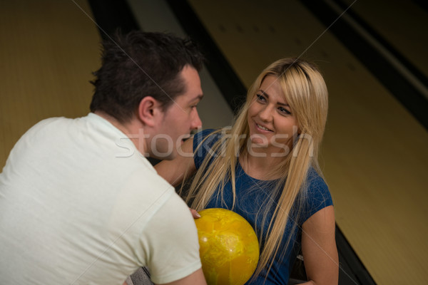 Bowling couple amusement Homme Homme [[stock_photo]] © Jasminko