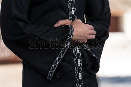 Close-Up Of Male Hands Praying In Mosque Stock photo © Jasminko