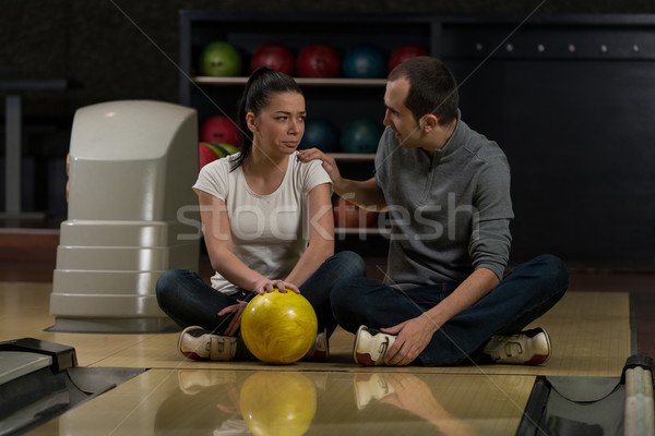 Couple In A Bowling Alley Stock photo © Jasminko