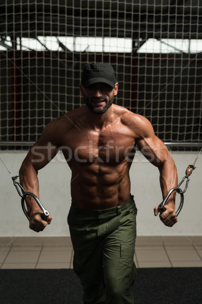 Chest Workout With Cables Stock photo © Jasminko