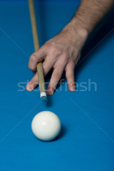 Close-Up Of A White Ball Waiting To Shoot Stock photo © Jasminko