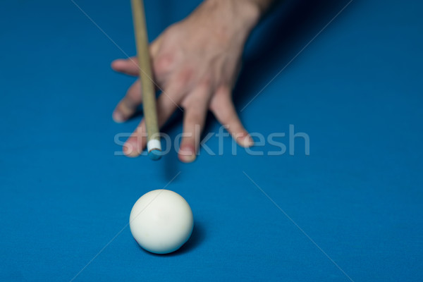 Close-Up Of A White Ball Waiting To Shoot Stock photo © Jasminko