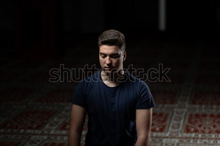 Muslim Praying In Mosque Stock photo © Jasminko