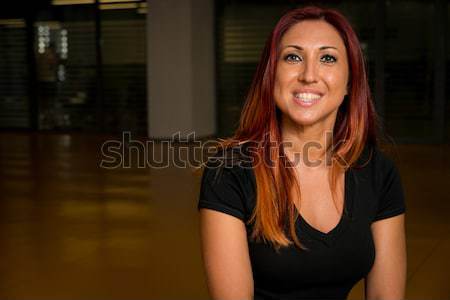 Porträt rot Frauen Fitnessstudio Lifestyle Stock foto © Jasminko