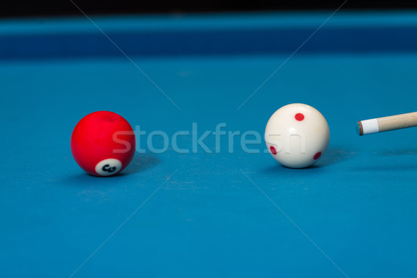 Man Playing Pool About to Hit Ball Stock photo © Jasminko