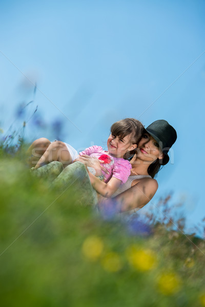 mother and daughter hugging Stock photo © Jasminko