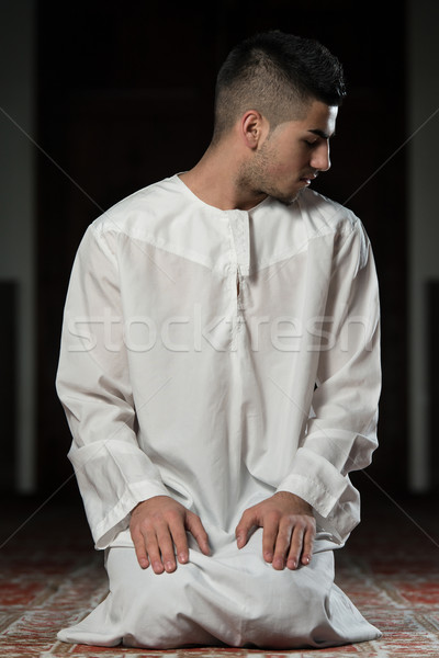 Muslim Praying In Mosque Stock photo © Jasminko