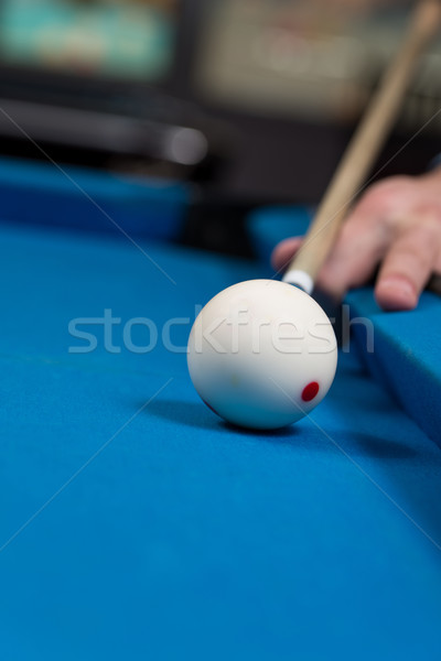 Close-Up Of A White Ball Waiting To Shoot Stock photo © Jasminko