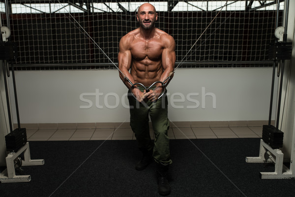 Chest Workout Cable Crossover Stock photo © Jasminko