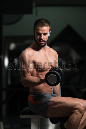 Bodybuilder with Protein Shake Stock photo © Jasminko