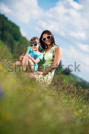 mother and daughter wearing sunglasses Stock photo © Jasminko