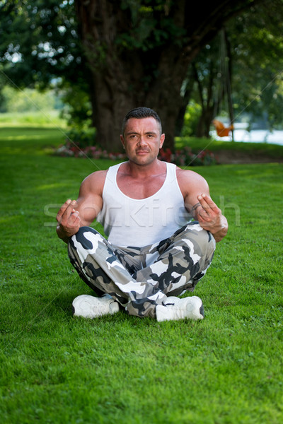 Man Doing Yoga Stock photo © Jasminko