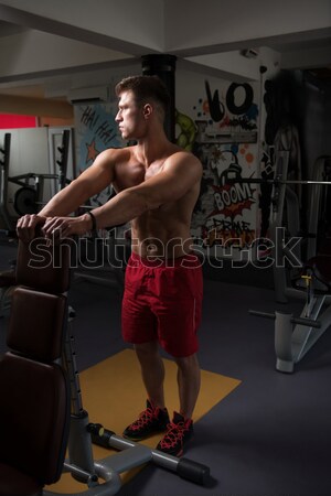 Mature Bodybuilder Working Out Biceps Stock photo © Jasminko