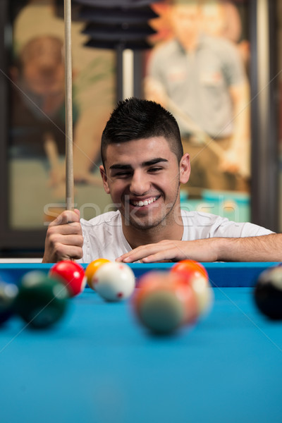 Stock photo: Young Man Concentration On Ball