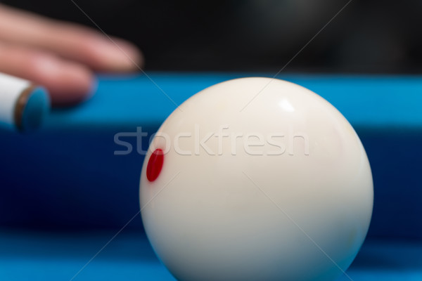 Close-Up Of A White Ball Waiting To Shoot Stock photo © Jasminko