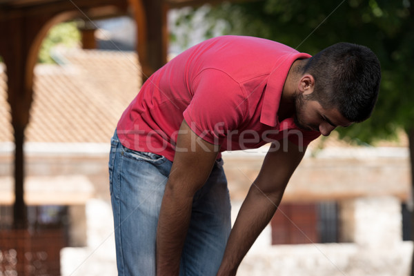 Megvilágosodás muszlim férfi imádkozik mecset kint Stock fotó © Jasminko