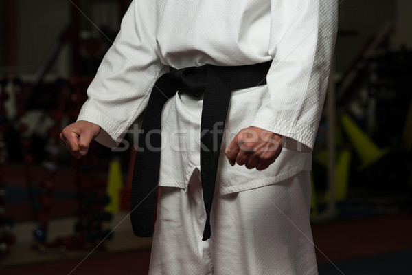 Man In A White Kimono And Belt Stock photo © Jasminko