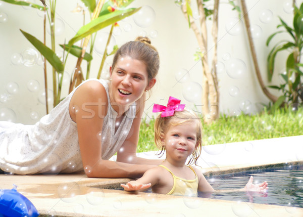 ママ 赤ちゃん プール 泡 パーティ ストックフォト © javiercorrea15