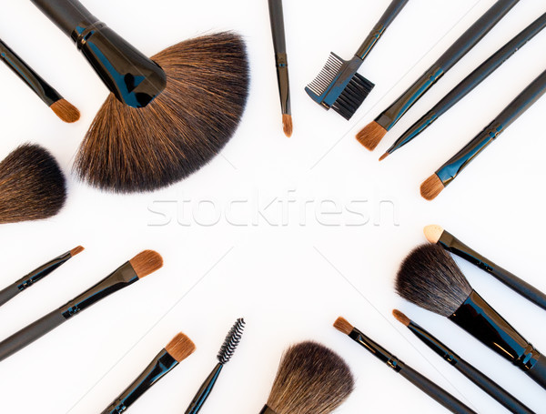 プロ 化粧 ツール 孤立した 白 顔 ストックフォト © javiercorrea15