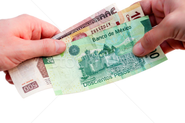 Contanti mani soldi sfondo viaggio Messico Foto d'archivio © javiercorrea15