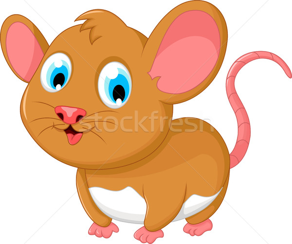 Funny Fett Maus Karikatur posiert Lächeln Stock foto © jawa123