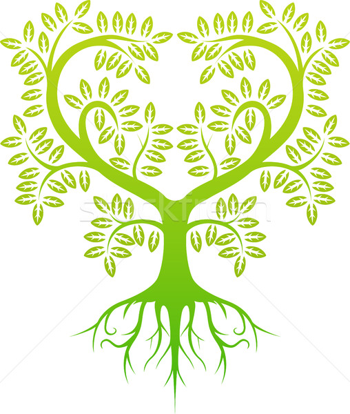 green tree silhouette Stock photo © jawa123
