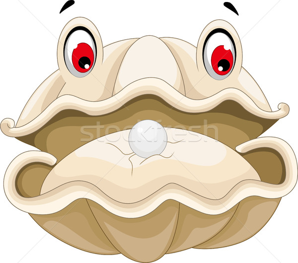 Oyster with a pearl cartoon Stock photo © jawa123