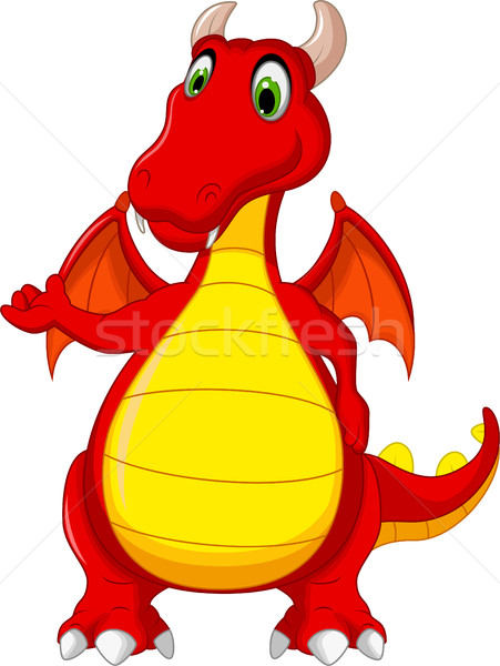 red dragon cartoon posing Stock photo © jawa123