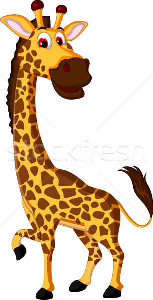 Imagine de stoc: Drăguţ · girafă · desen · animat · proiect · fericit · Africa