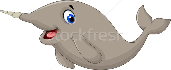 Wal Karikatur posiert Lächeln Natur Meer Stock foto © jawa123