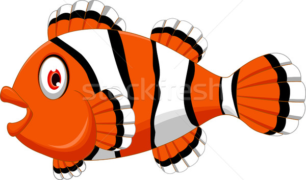 Stock photo: clown fish cartoon