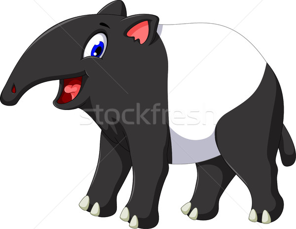 funny tapir cartoon smiling Stock photo © jawa123