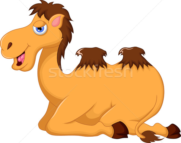 cute camel cartoon sitting Stock photo © jawa123