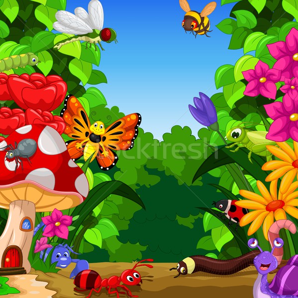 collection of insects in the flower garden Stock photo © jawa123