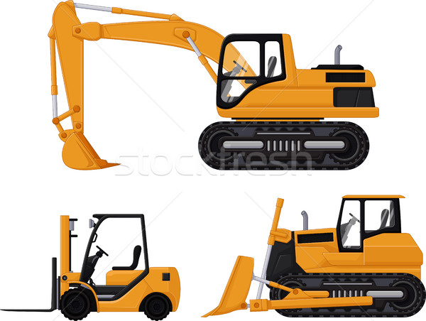 Bulldozer design terre industrie silhouette Photo stock © jawa123