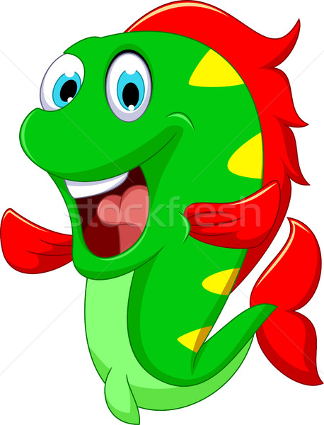 happy fish cartoon close up Stock photo © jawa123