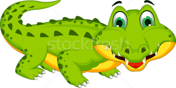 funny crocodile cartoon posing Stock photo © jawa123