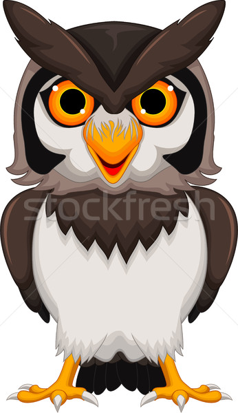 Cute owl cartoon posing Stock photo © jawa123