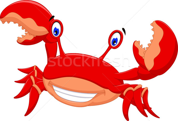 Stock photo: funny crab cartoon posing