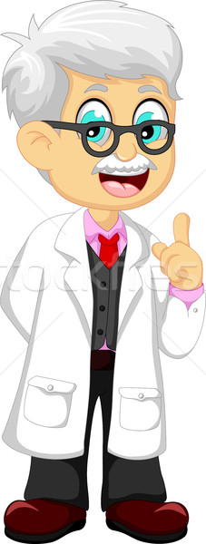 Cute médico Cartoon senalando mano hombre Foto stock © jawa123