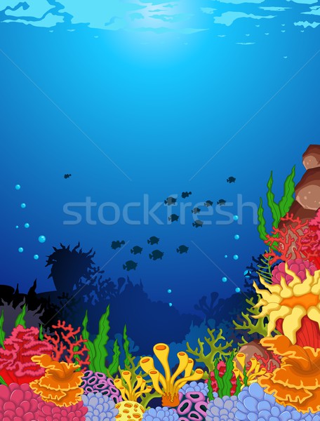 beauty corals with underwater view background Stock photo © jawa123