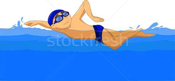 фристайл пловец Cartoon пляж воды аннотация Сток-фото © jawa123