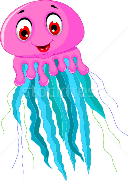 Cute jellyfish cartoon posing Stock photo © jawa123