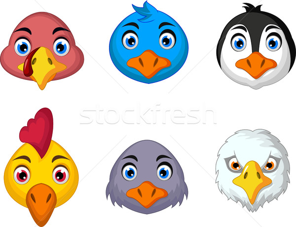 Stock photo: bird head cartoon
