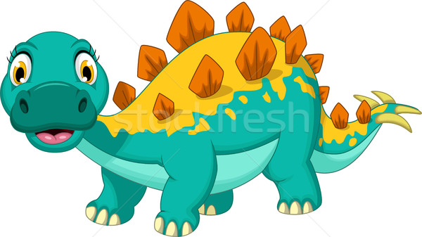 funny stegosaurus cartoon posing Stock photo © jawa123