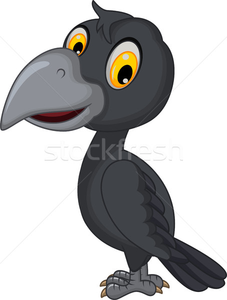Desenho animado corvo posando Foto stock © jawa123