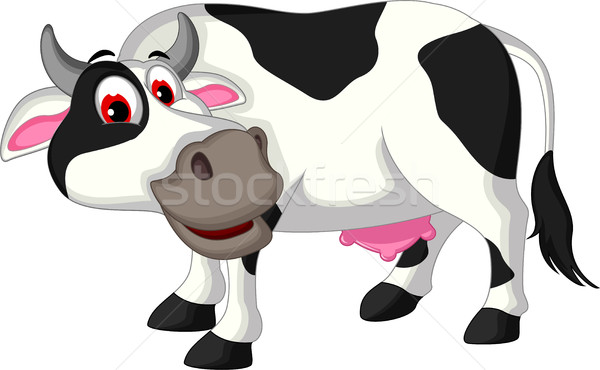 Stock photo: funny cow cartoon posing